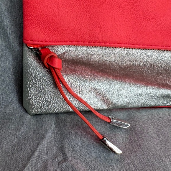 H&M Pink/Silver Fold Over Buttoned Going Out Crossbody Bag - Picture 2 of 7